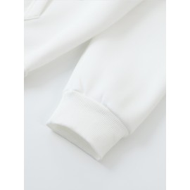 Women'S Butterfly Printed Hoodie, Casual Pullover with Slight Stretch, All Seasons, Polyester, 250g/m² Knit Fabric, Hooded Collar, Large Size