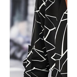 Plus Size Women Casual Roll Tab Sleeve Open Front Blazer