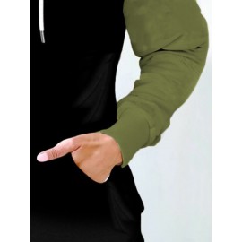 Women's Full-Zip Turtleneck Jacket - Winter Warm Coat with Pockets, Black & Brown Two-Tone Collar, Full-Zip Front Closure & Drawstring Hood-like Neckline, Casual Outerwear (Machine Washable) for Fall/Winter (No-Stretch Fabric), Womens Winter Jacket, Jacket For Women, Jackets For Women, Women Winter Jacket, Womens Jackets