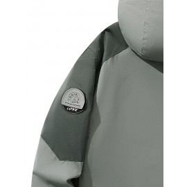 Women's 3-in-1 Ski Jacket - Color Block, Windproof & Waterproof with Hooded Outerwear for Winter Sports