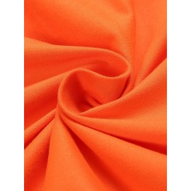 Plus Size Women's Oversized H-Line Dress - Short Sleeve A-Line Knee-Length Black & White Print Dress with 